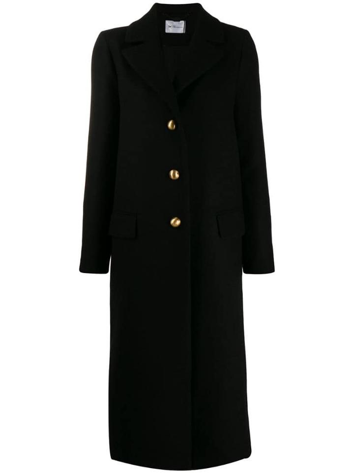 Be Blumarine Longline Coat - Black