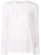Barba Round Neck Blouse - White