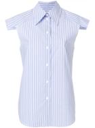 Mm6 Maison Margiela Striped Shortsleeved Shirt - Blue