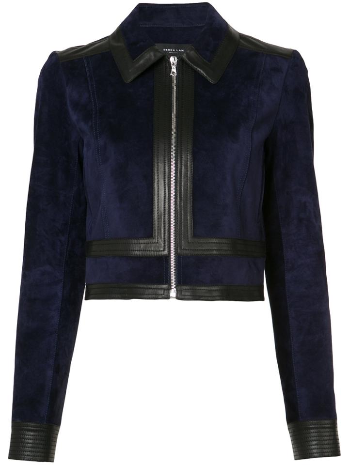 Derek Lam Fitted Zip Up Jacket - Blue
