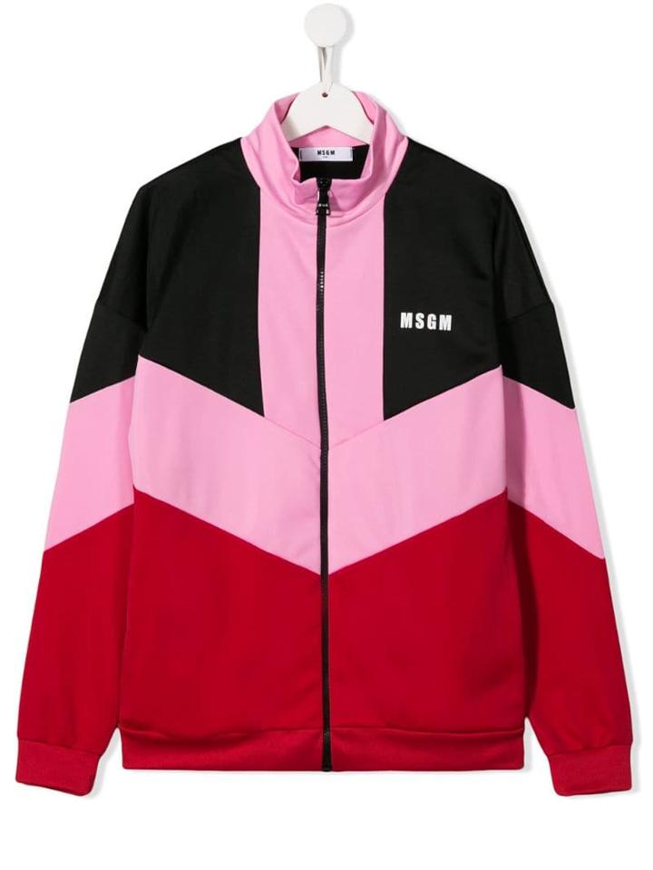 Msgm Kids Zipped Active Jacket - Pink