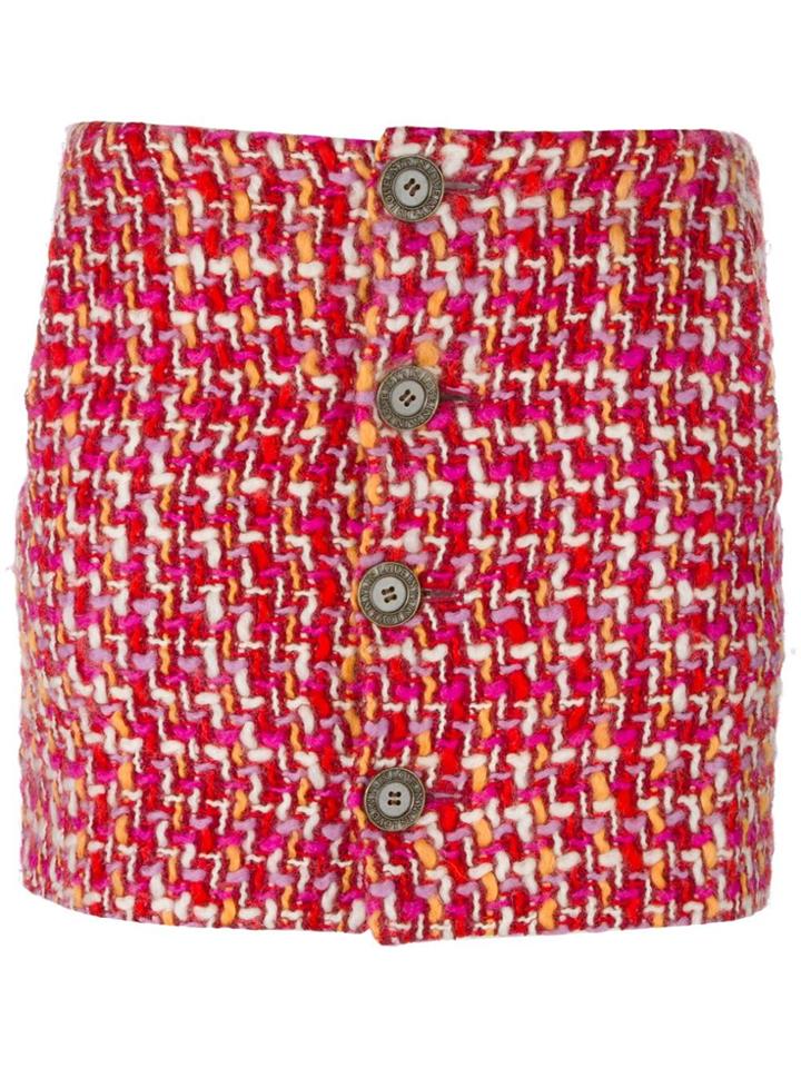 Y's By Yohji Yamamoto Vintage Mini Boucle Skirt - Multicolour