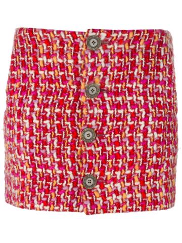 Y's By Yohji Yamamoto Vintage Mini Boucle Skirt - Multicolour