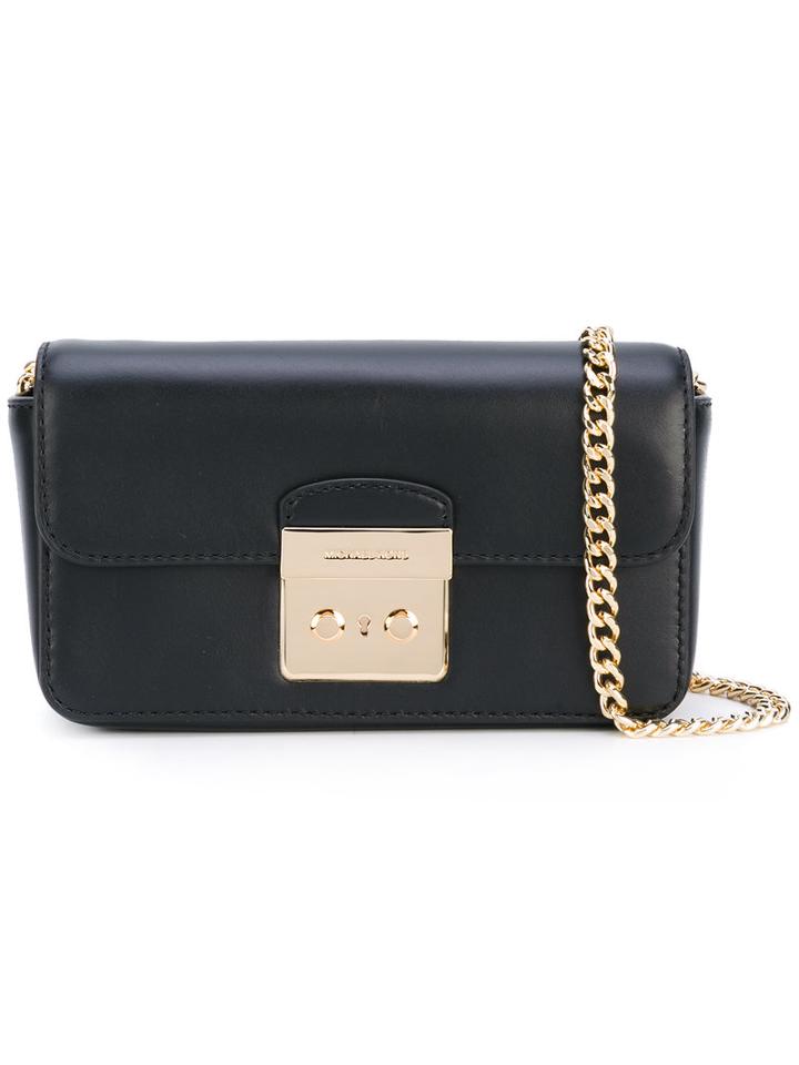 Michael Michael Kors - Push-lock Shoulder Bag - Women - Cotton/calf Leather - One Size, Black, Cotton/calf Leather