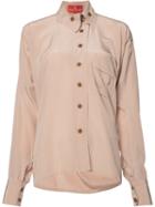 Vivienne Westwood Red Label - Squiggle Krall Shirt - Women - Silk - 40, Pink/purple, Silk
