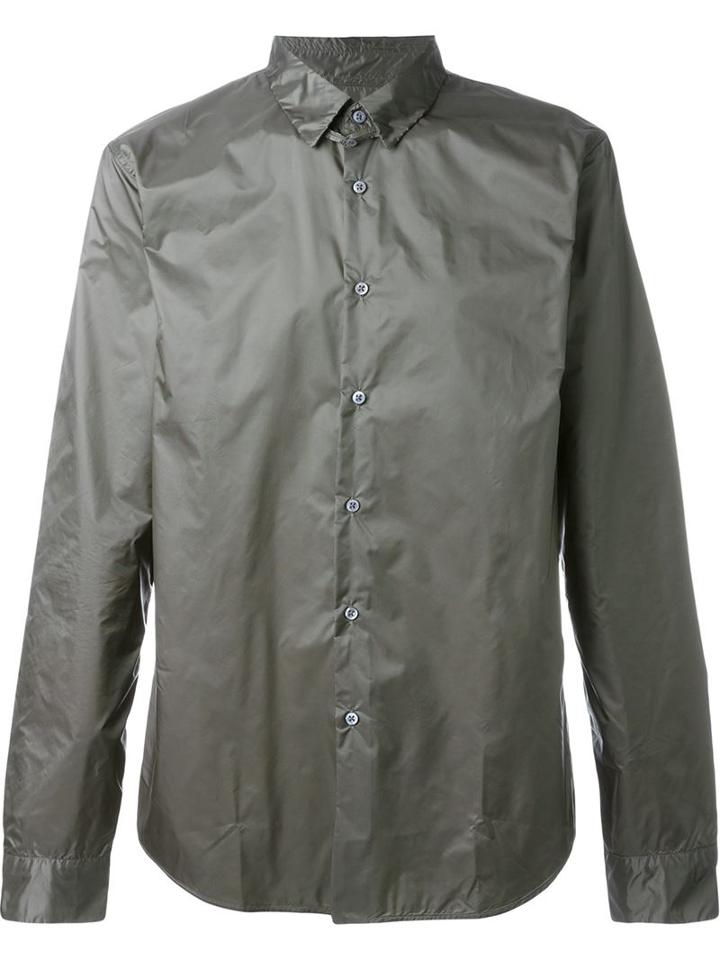 Jil Sander Classic Shirt, Men's, Size: 41, Green, Polyamide
