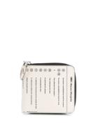 Mm6 Maison Margiela Logo Print Zip Wallet - White
