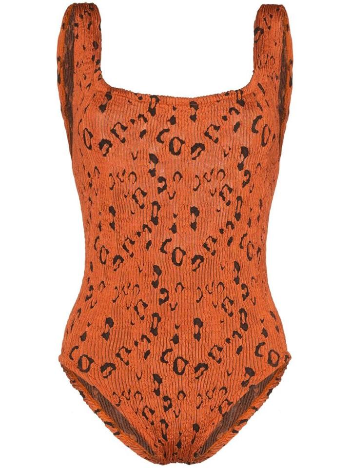Hunza G Leopard Print Swimsuit - Brown