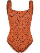 Hunza G Leopard Print Swimsuit - Brown