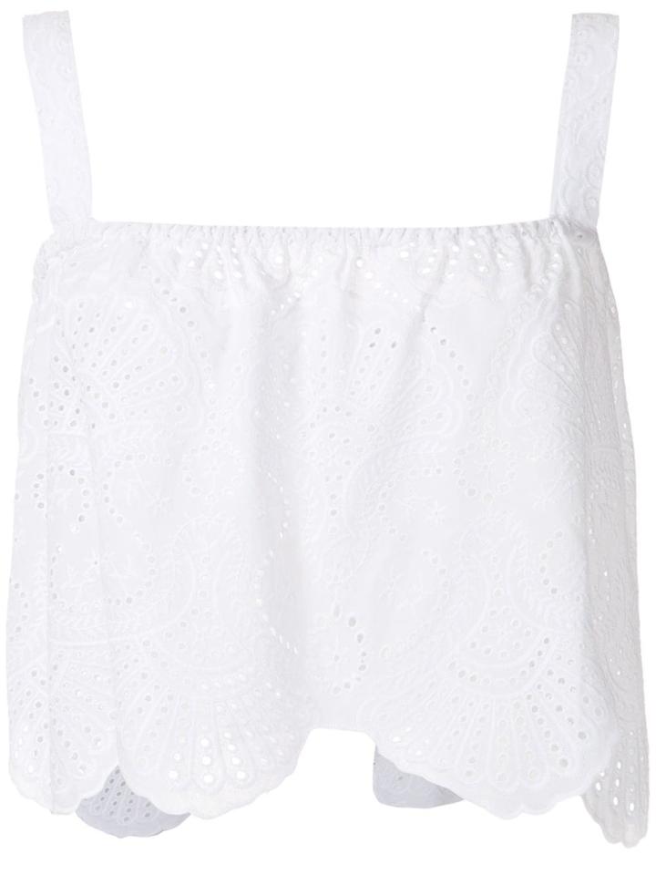 Olympiah Nielle Laise Cropped Top - White