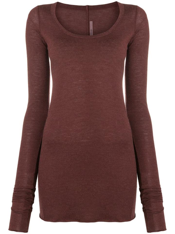 Rick Owens Lilies Deep U-neck Jumper - Red