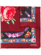 Chanel Vintage Floral Print Scarf, Women's