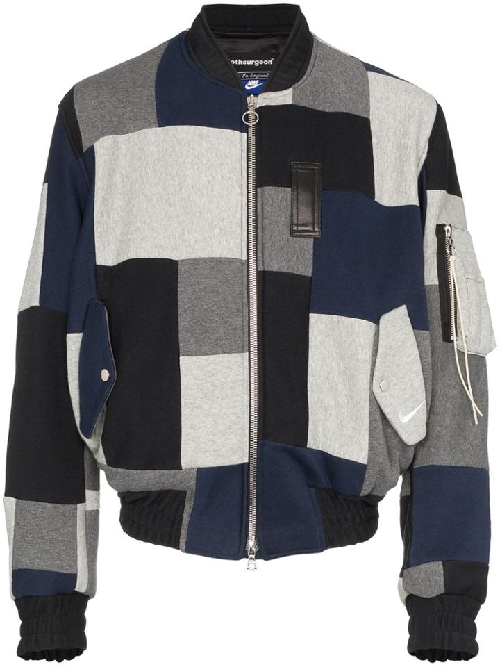 Clothsurgeon Nike Deconstructed Patchwork Bomber Jacket - Multicolour