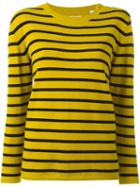 Chinti And Parker Breton Stripe Sweater, Women's, Size: Small, Yellow/orange, Cashmere