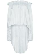 Faith Connexion Striped Off-shoulder Blouse - Green