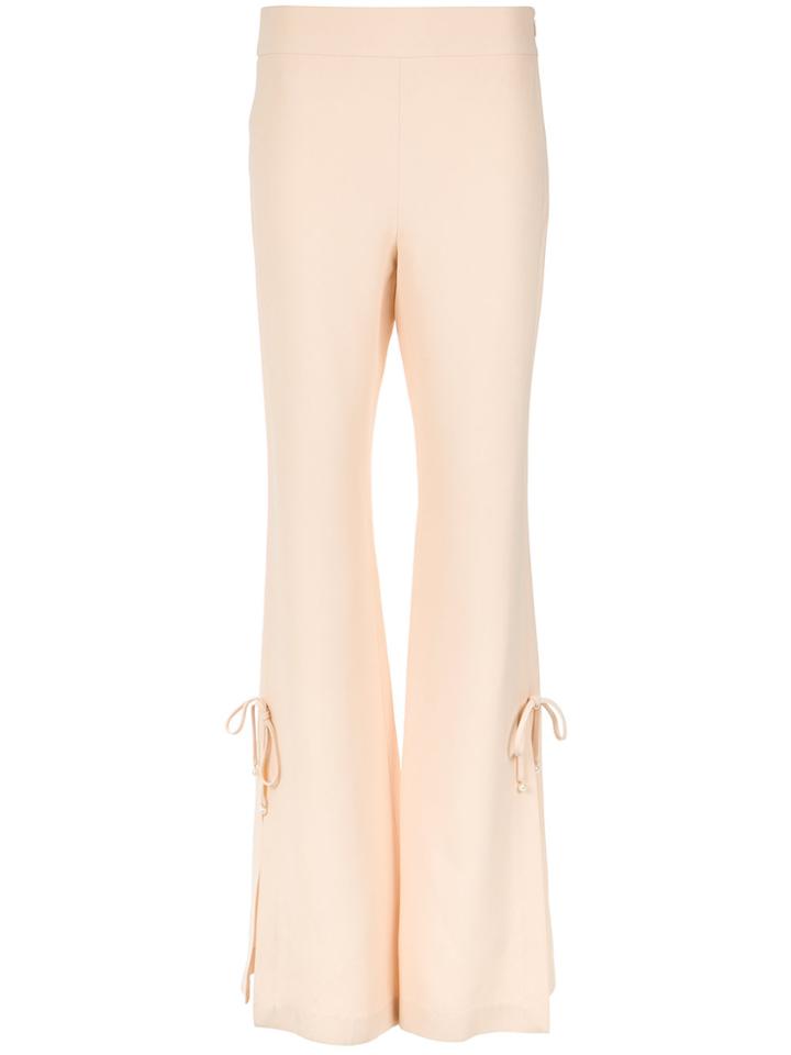 Nk Side Lace Up Flared Trousers - Nude & Neutrals