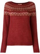 Twin-set Boat Neck Jumper - Red