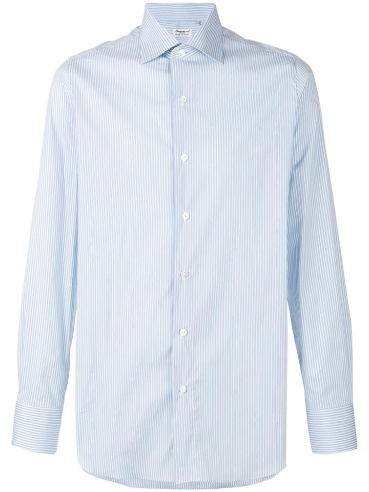 Finamore 1925 Napoli Pinstripe Shirt - Blue