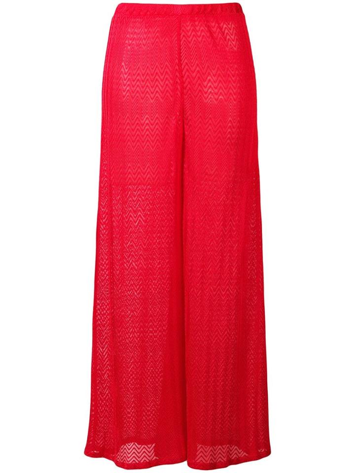 Missoni Mare Chevron Knit Trousers - Red