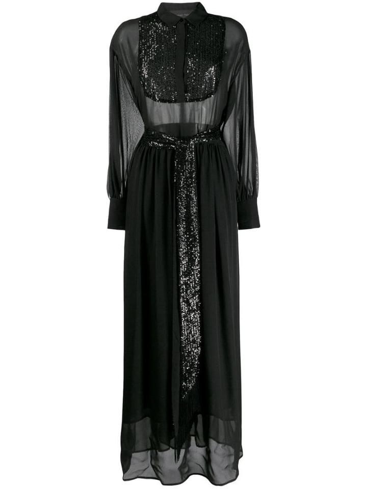 Christian Pellizzari Sequin Embellished Dress - Black