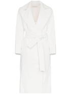 A Plan Application Belted Cotton Blend Trench Coat - White
