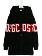 Gcds Kids Teen Hooded Coat - Black