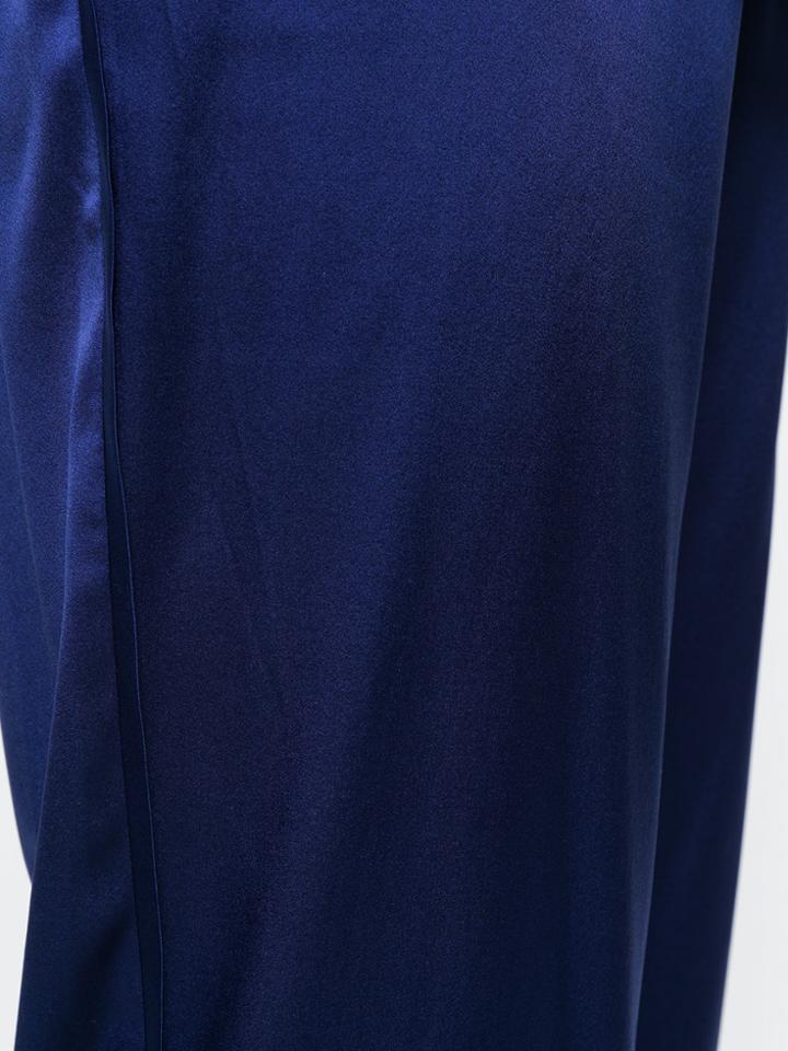 Pierre Balmain Tapered Satin Trousers - Blue