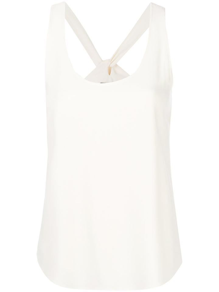 Theory - Lace-up Back Tank - Women - Polyester/acetate/viscose - Xs, Nude/neutrals, Polyester/acetate/viscose