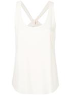Theory - Lace-up Back Tank - Women - Polyester/acetate/viscose - Xs, Nude/neutrals, Polyester/acetate/viscose