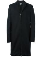 Hood By Air Zipped Single Breasted Coat, Men's, Size: Large, Black, Cotton/polyamide/polyester/virgin Wool