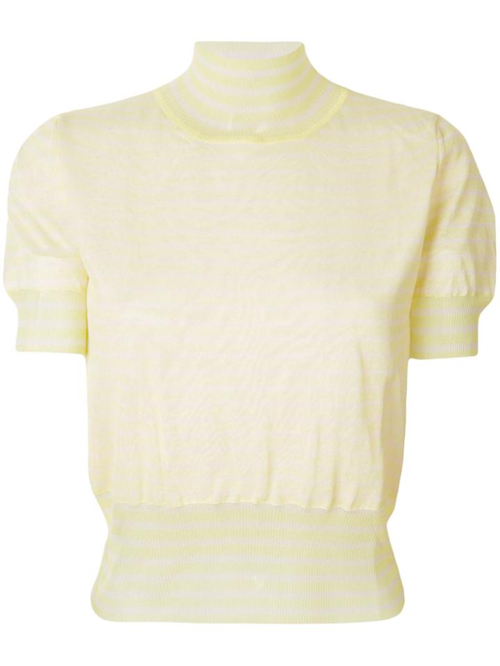 Fendi Short-sleeve Stripe Top - Yellow & Orange