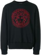 Versace Embroidered Medusa Sweater - Black
