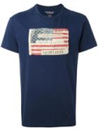 Ralph Lauren Usa Flag Patch T-shirt, Men's, Size: Xl, Blue, Cotton
