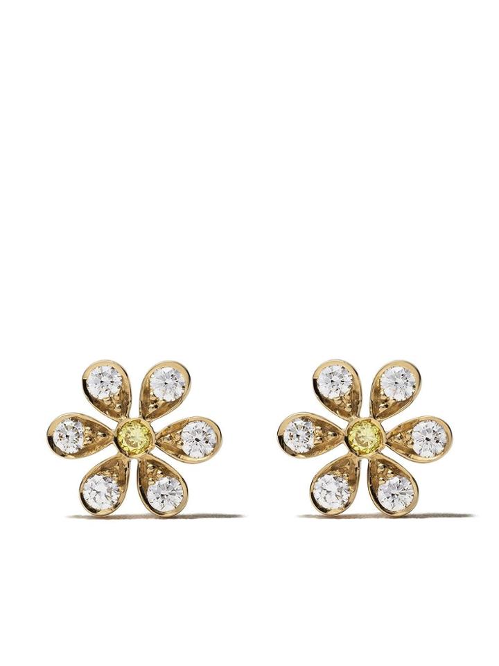 Sophie Bille Brahe 18kt Yellow Gold Maguerite Diamond Studs