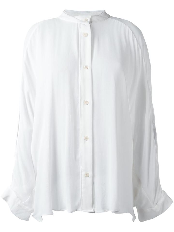 Lost & Found Ria Dunn Collarless Button Down Shirt