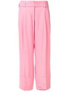 Cédric Charlier Belted High Waist Trousers - Pink