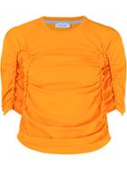 Mugler Ruched T-shirt - Orange