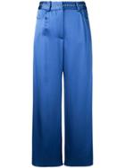 Peter Pilotto Cropped Palazzo Trousers - Blue