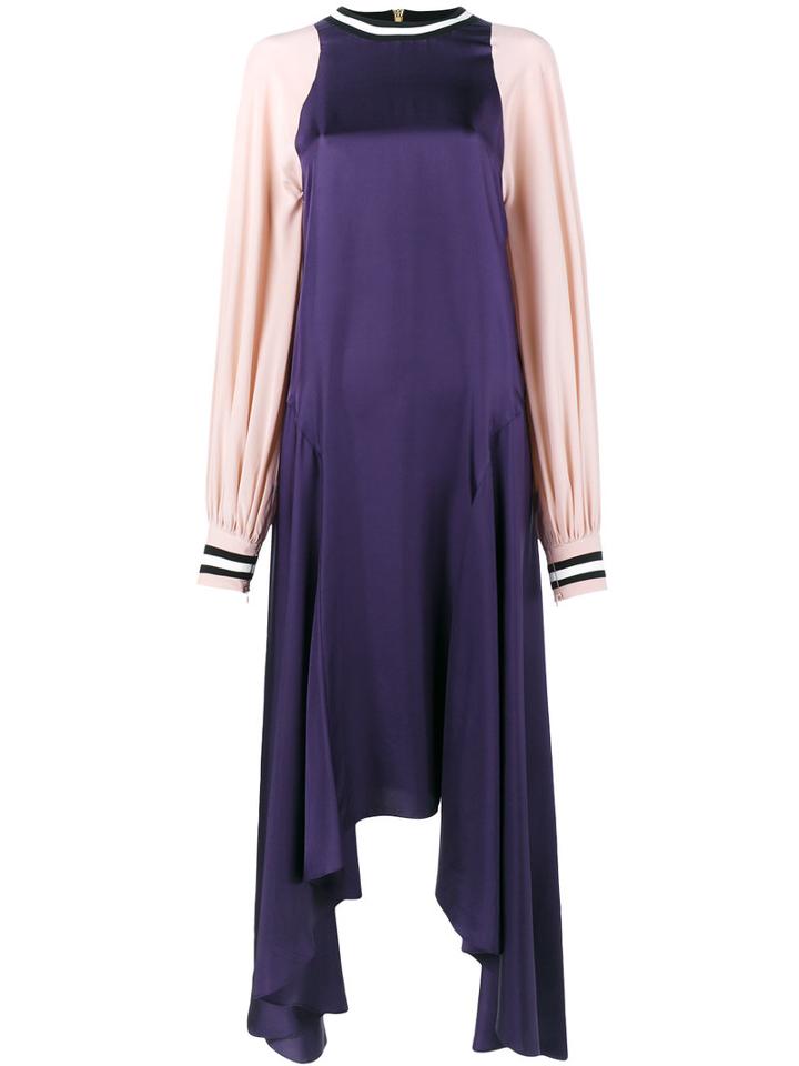 Roksanda Asymmetric Hem Maxi Dress, Women's, Size: 12, Pink/purple, Silk
