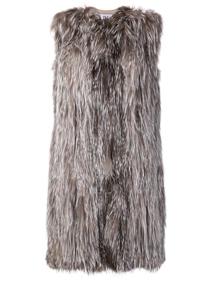 Jorge Vazquez Longline Fur Vest - Grey