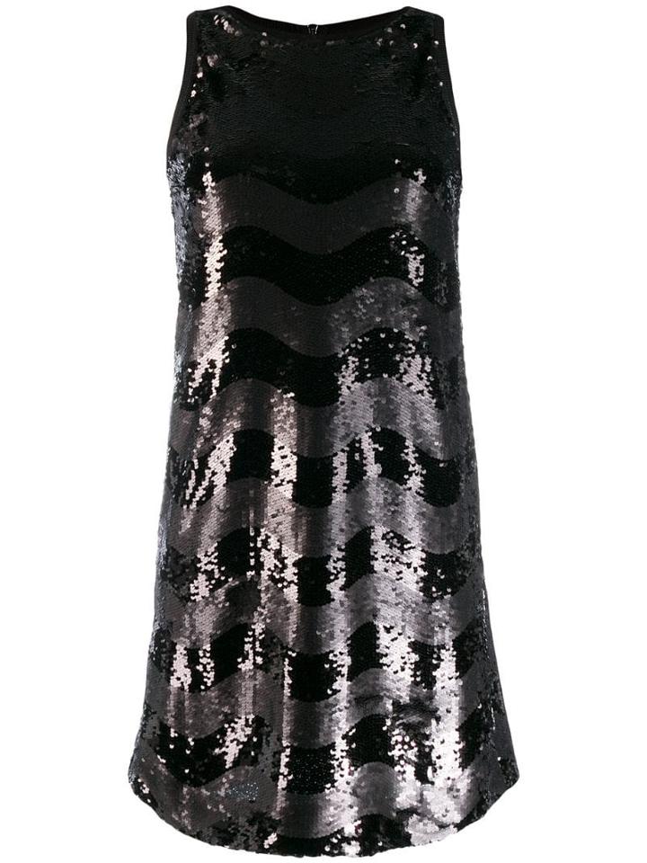 Emporio Armani Abito Sleeveless Embellished Dress - Black
