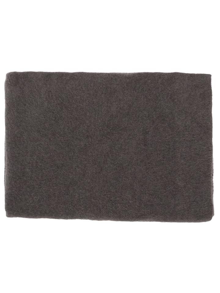 Label Under Construction Double Face Scarf, Men's, Grey, Angora/wool