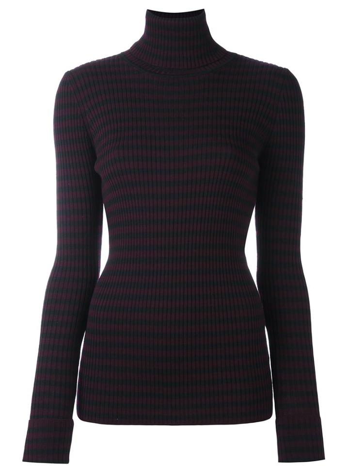 Forte Forte Turtleneck Slim-fit Pullover, Women's, Size: 2, Red, Wool