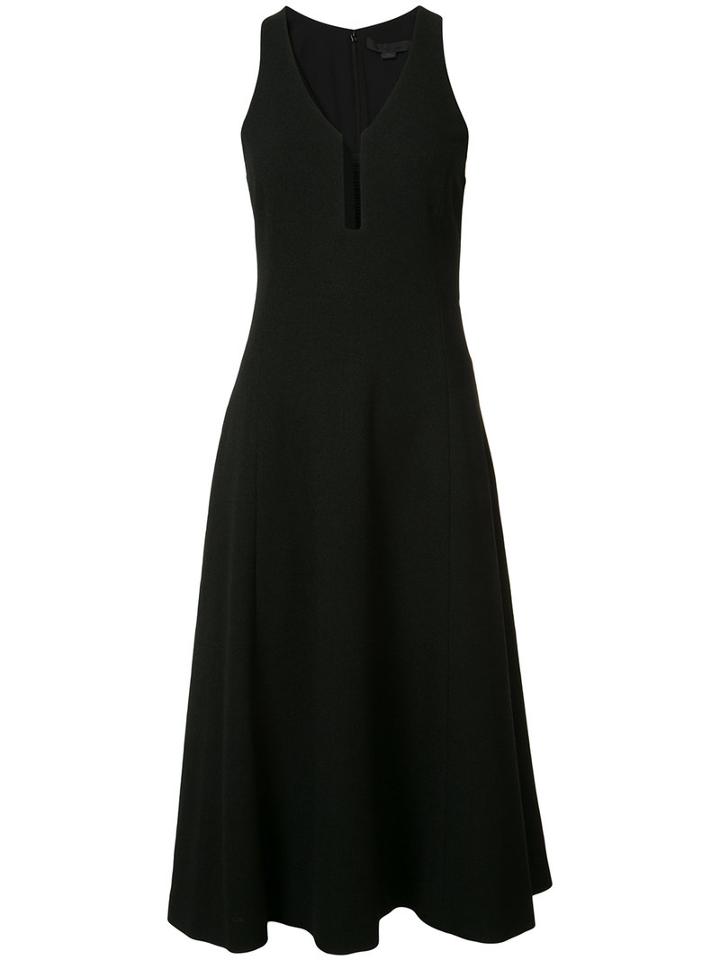 Alexander Wang V-neck A-line Dress, Women's, Size: 8, Black, Polyester/spandex/elastane/acetate