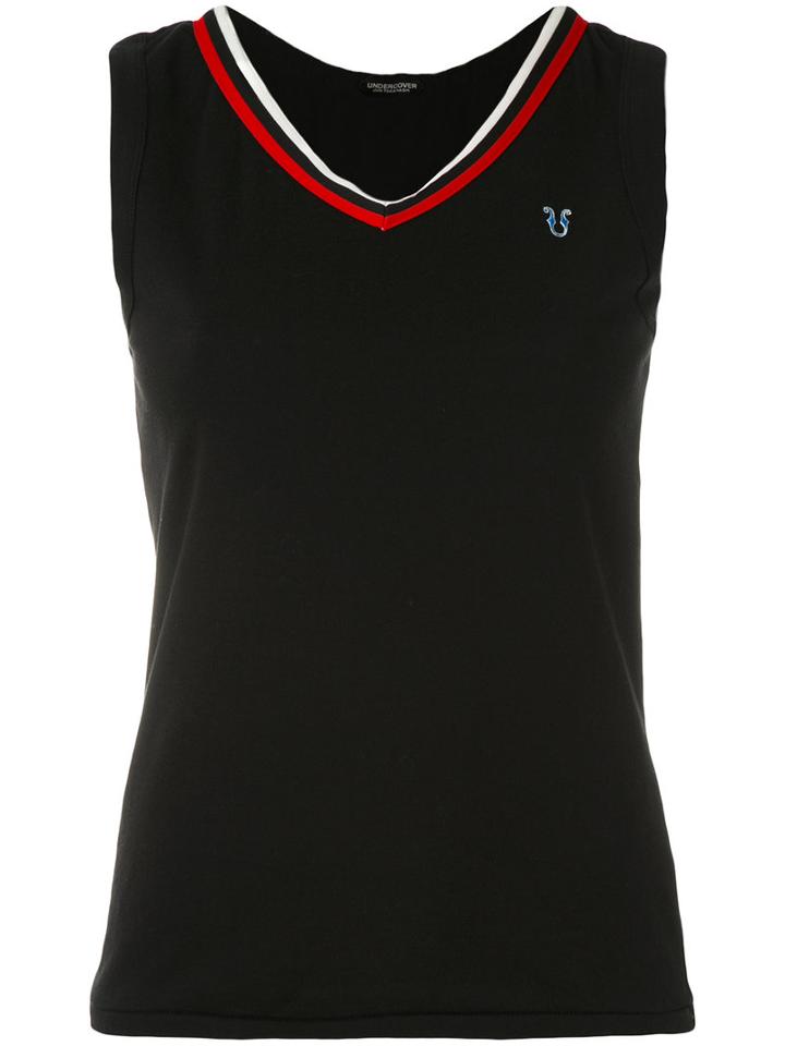 Undercover - Trimmed Tank Top - Women - Cotton - 2, Black, Cotton