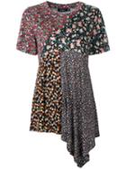 Goen.j - Floral Print Asymmetric T-shirt - Women - Cotton/rayon - S, Cotton/rayon