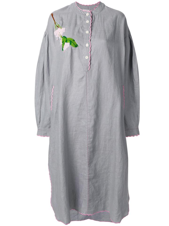 Natasha Zinko Embroidered Tunic Dress - Grey