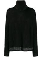 Liu Jo Lurex Trim Openwork Jumper - Black
