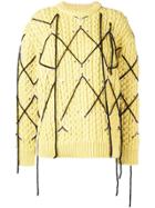 Calvin Klein 205w39nyc Argyle Stitch Jumper - Yellow