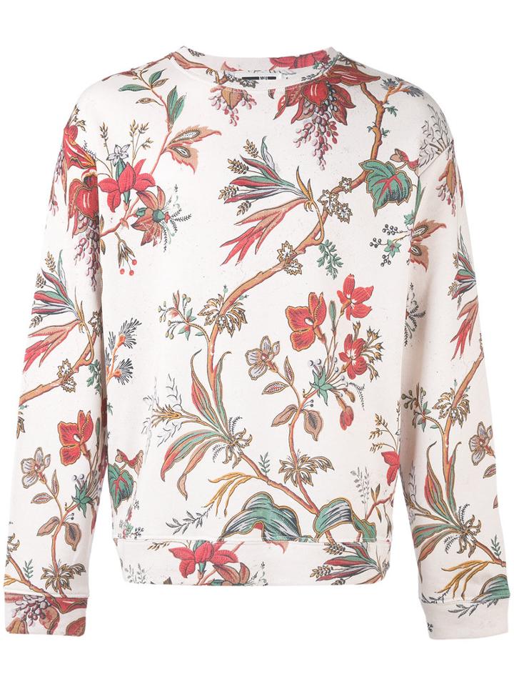 Floral Embroidered Sweatshirt - Men - Cotton - M, Nude/neutrals, Cotton, Mcq Alexander Mcqueen